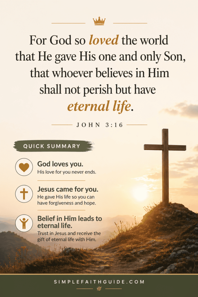 simple explanation of John 3:16 about God’s love