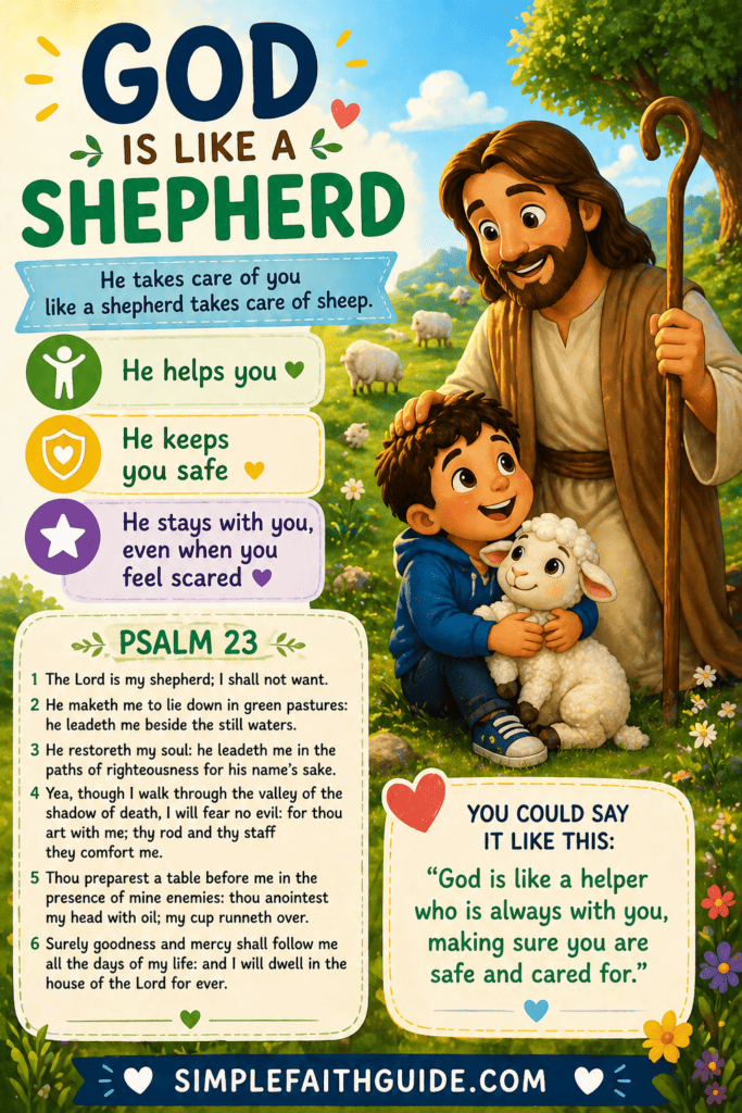 Psalm 23 meaning for kids simple explanation of God as a shepherd