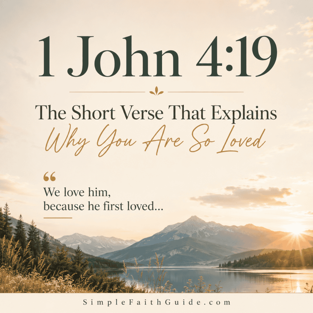 1 John 4:19 image for the feature image.