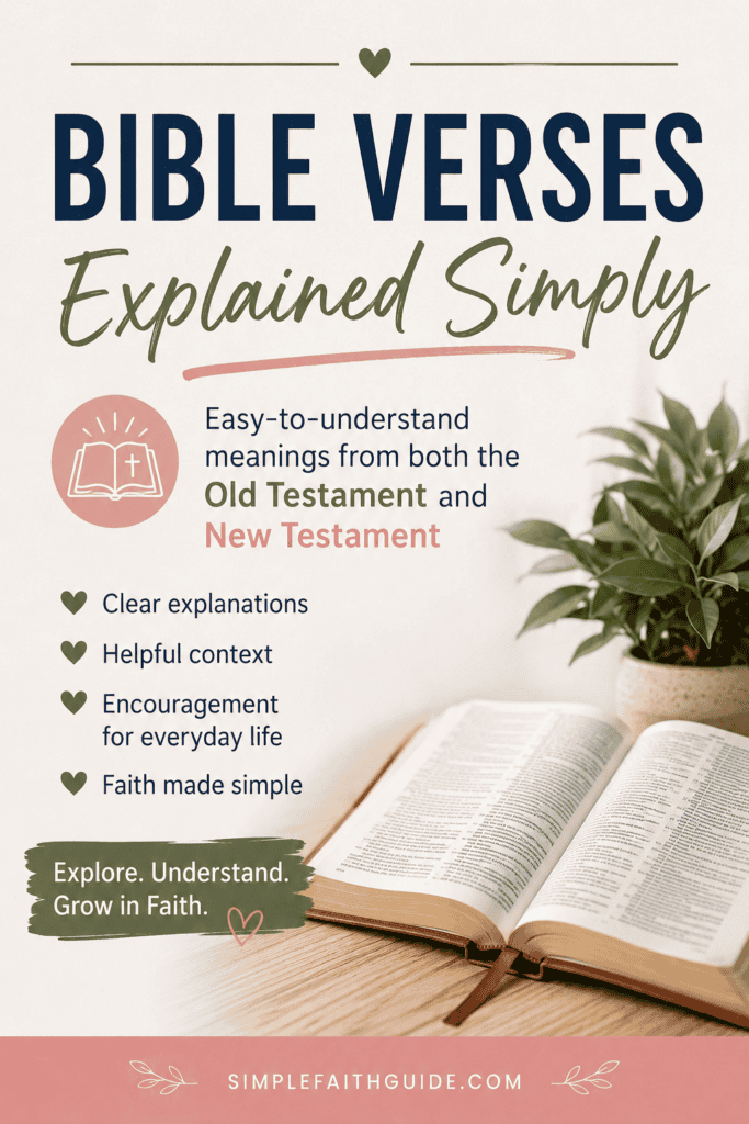 Bible Verse Meanings Explained Simply (Old & New Testament)
