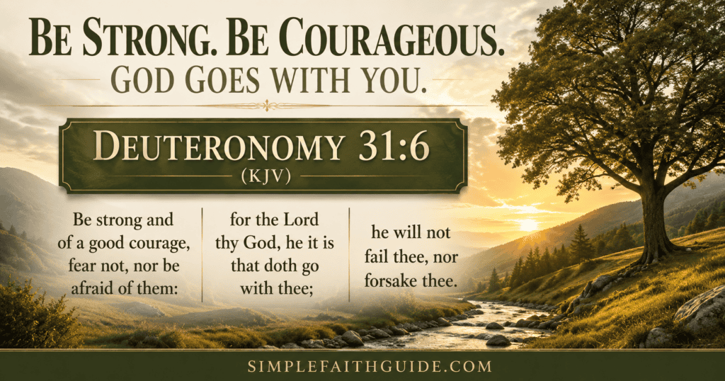 Deuteronomy 31:6 image with verse