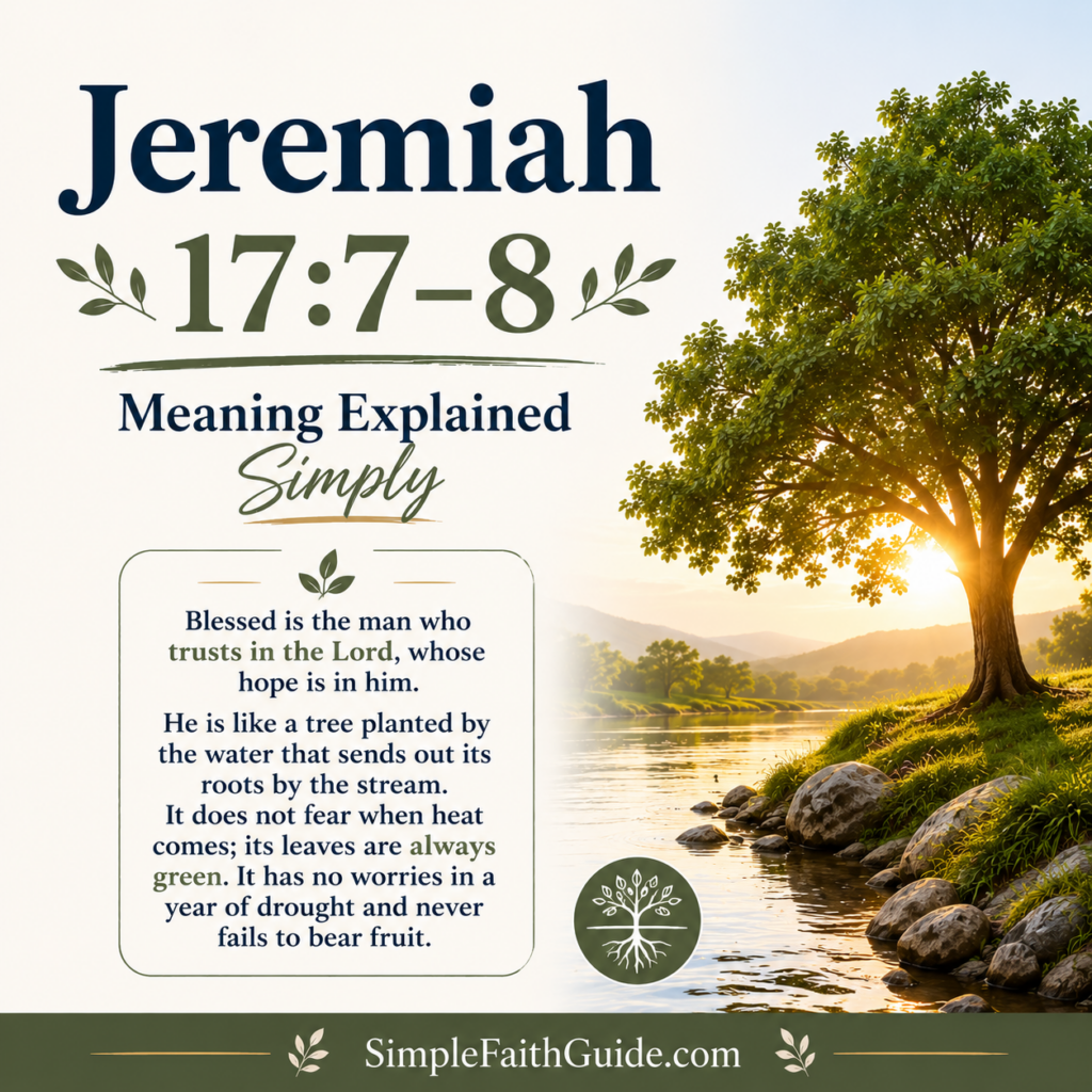 Jeremiah 17:7-8 meaning image for the feature image.