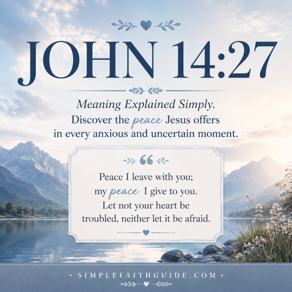 John 14:27meaning image for the post feature image.