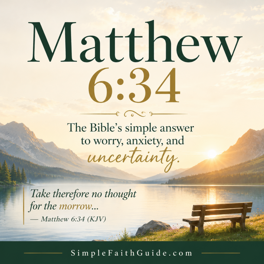 Matthew 6:34 meaning image for feature image.