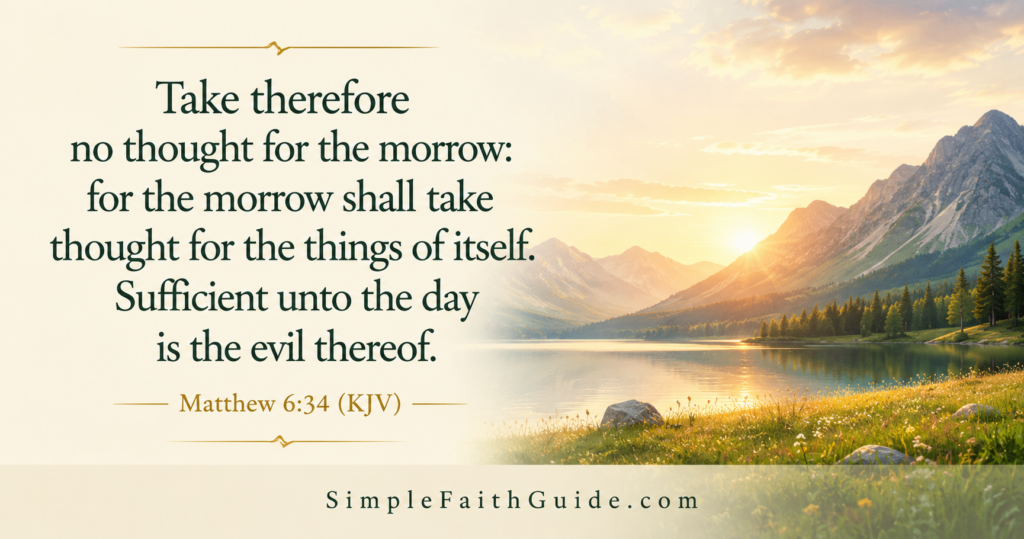 Matthew 6:34 meaning image for post image.