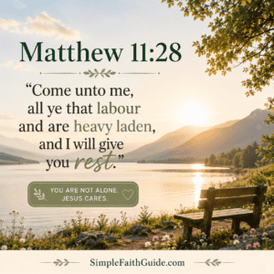 Matthew 11:28 meaning image for the post feature image.