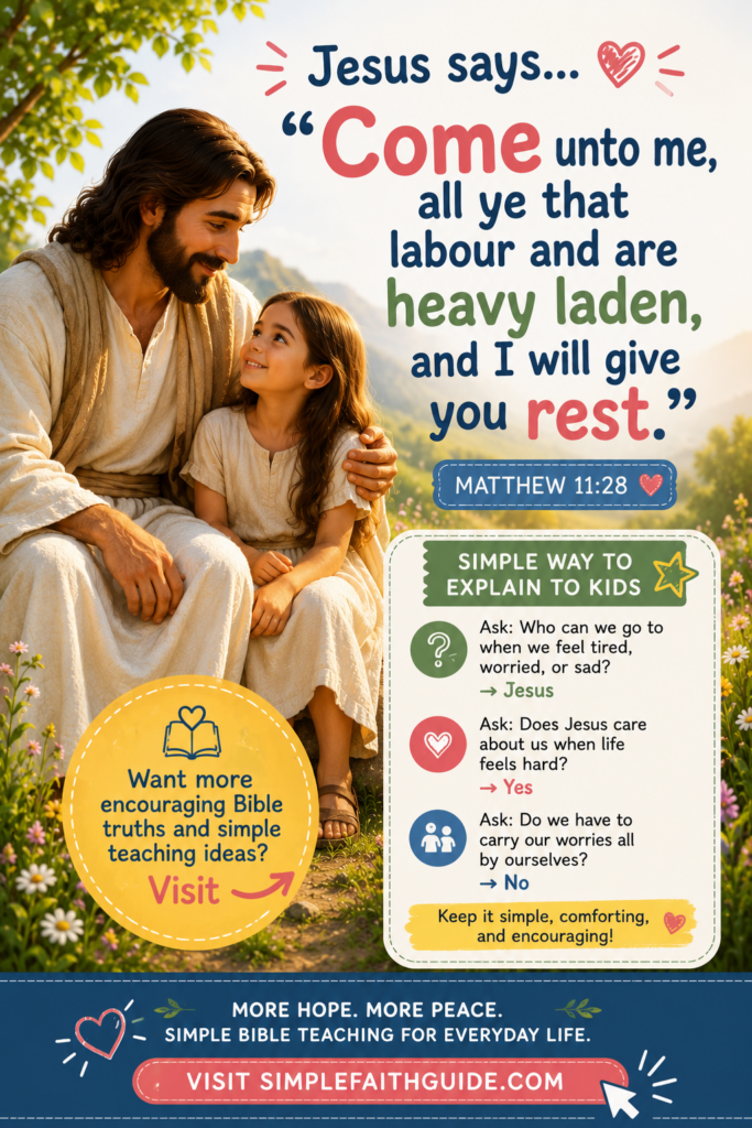 Matthew 11:28 meaning for KIDS image for the Pinterest