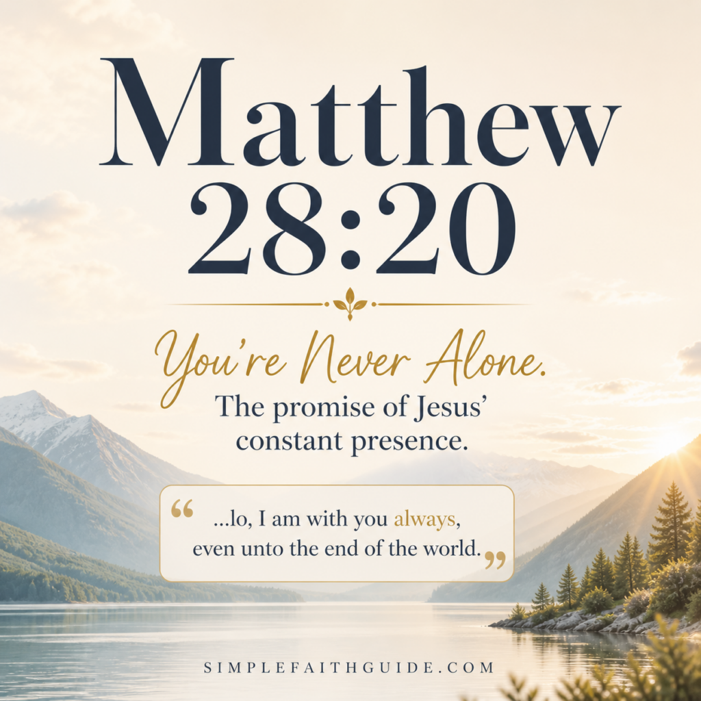 Matthew 28:20 image for the feature image. Just the verse.