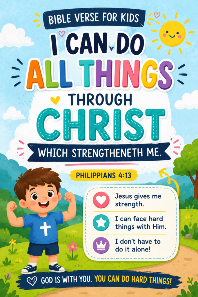 Philippians 4:13 meaning for KIDS image for the Pinterest