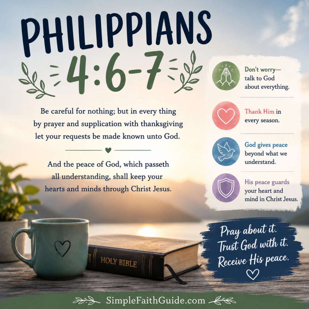 Philippians 4:6-7 meaning image for the post feature image.