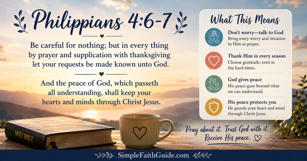 Philippians 4:6-7 meaning image for the post feature image.