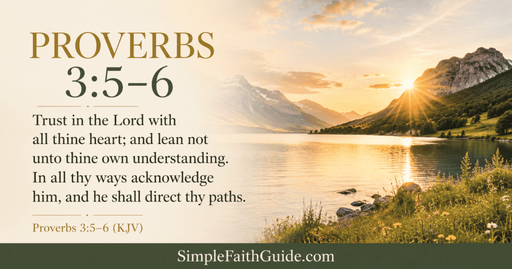 Proverbs 3:5-6 meaning image with verse