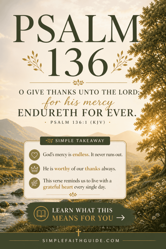 Psalm 136 meaning image for pinterest
