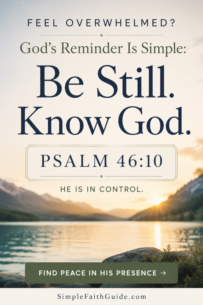 Psalm 46:10 meaning image for the post Pinterest image.