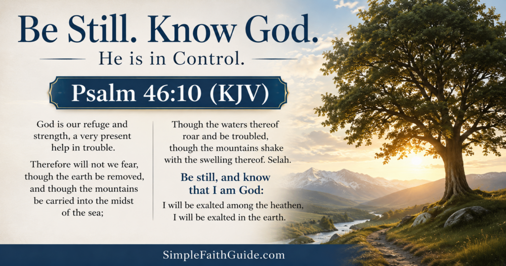 Psalm 46:10 meaning image for the post image.
