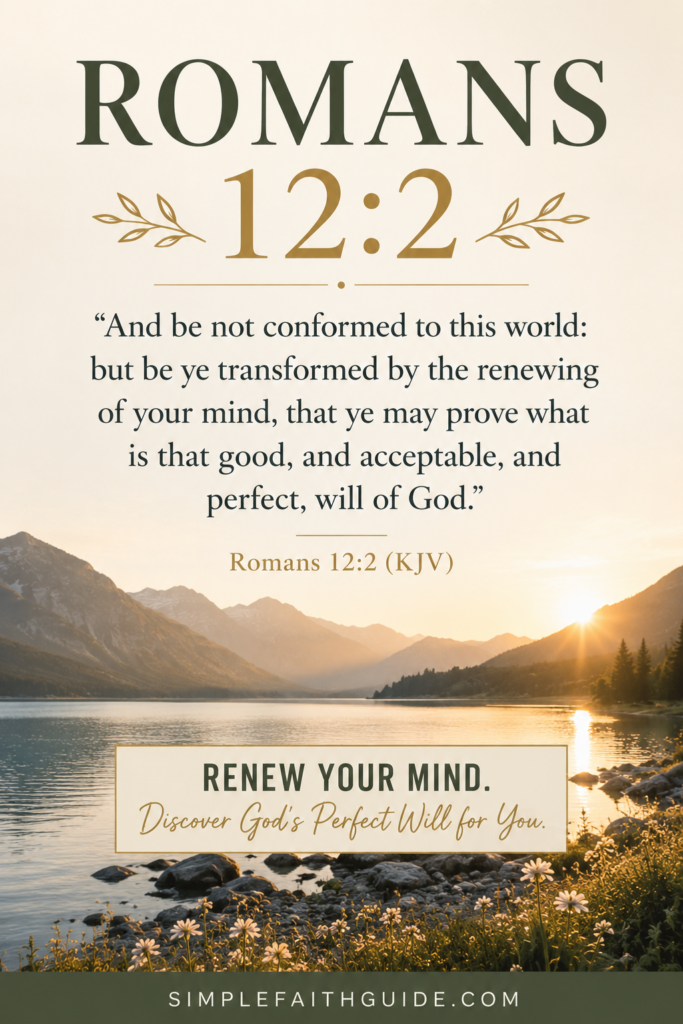 Romans 12:2 meaning image for Pinterest.