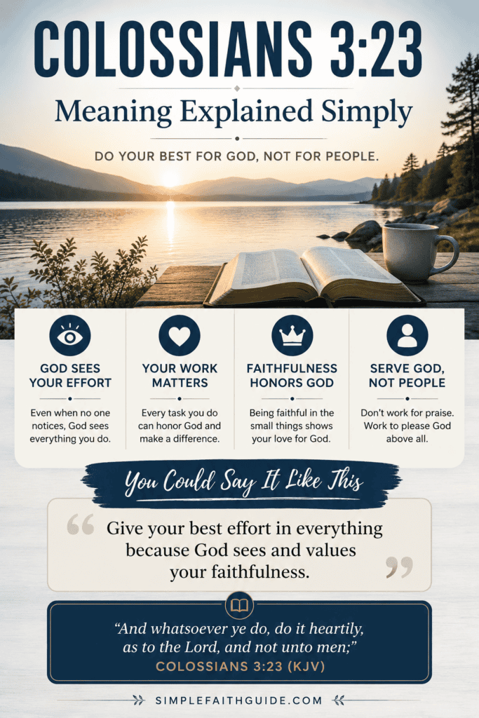 Colossians 3:23 meaning image for Pinterest