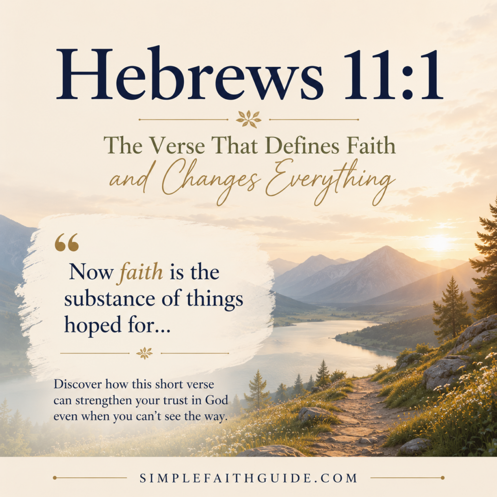 Hebrews 11:1 meaning image for feature image.