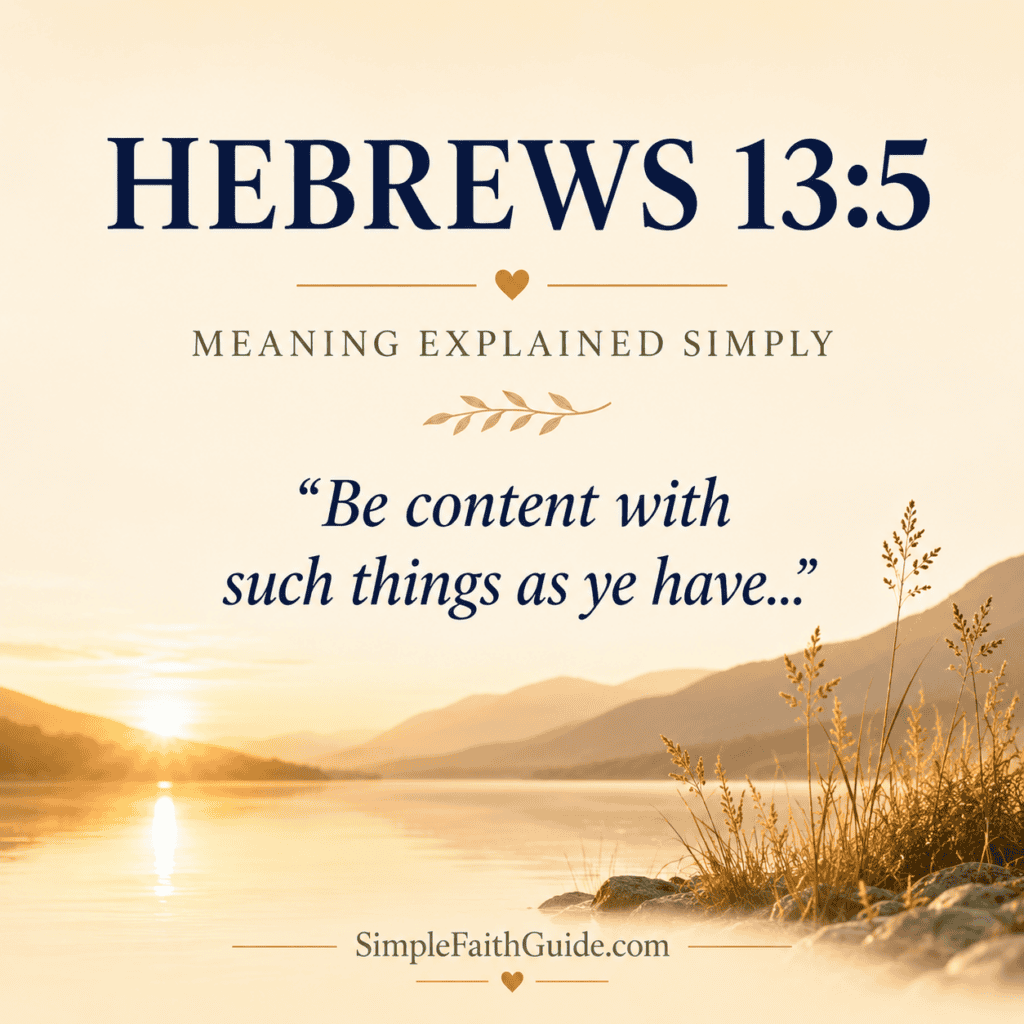 Hebrews 13:5 meaning image for feature image.
