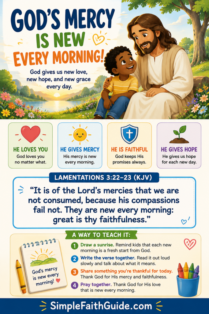 Lamentations 3:22-23  meaning for kids image for Pinterest