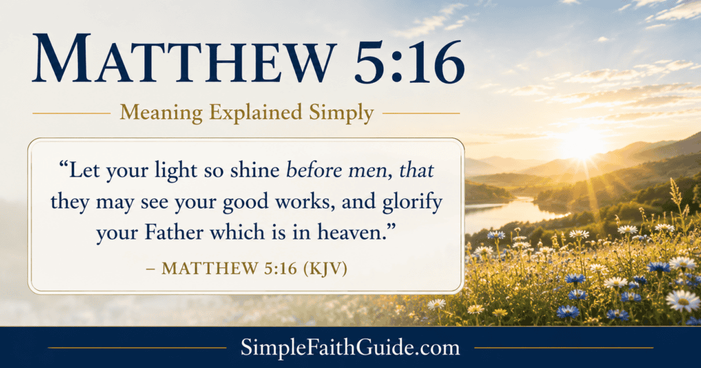 Matthew 5:16 meaning image for post image.
