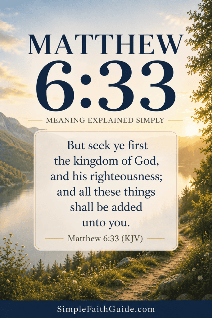 Matthew 6:33 meaning image for Pinterest