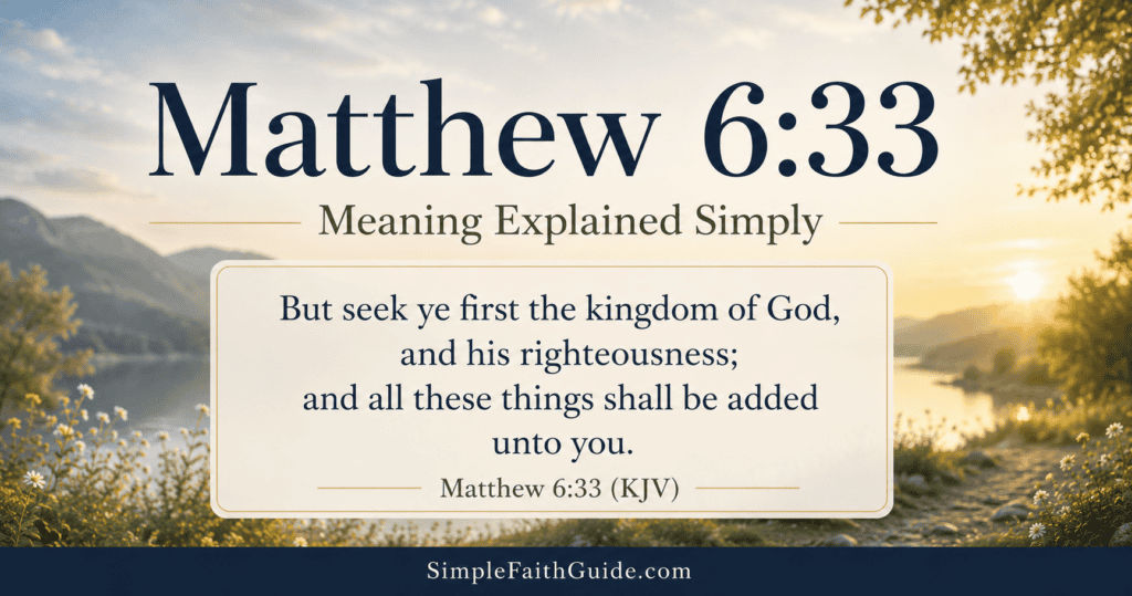Matthew 6:33 meaning image for post image.