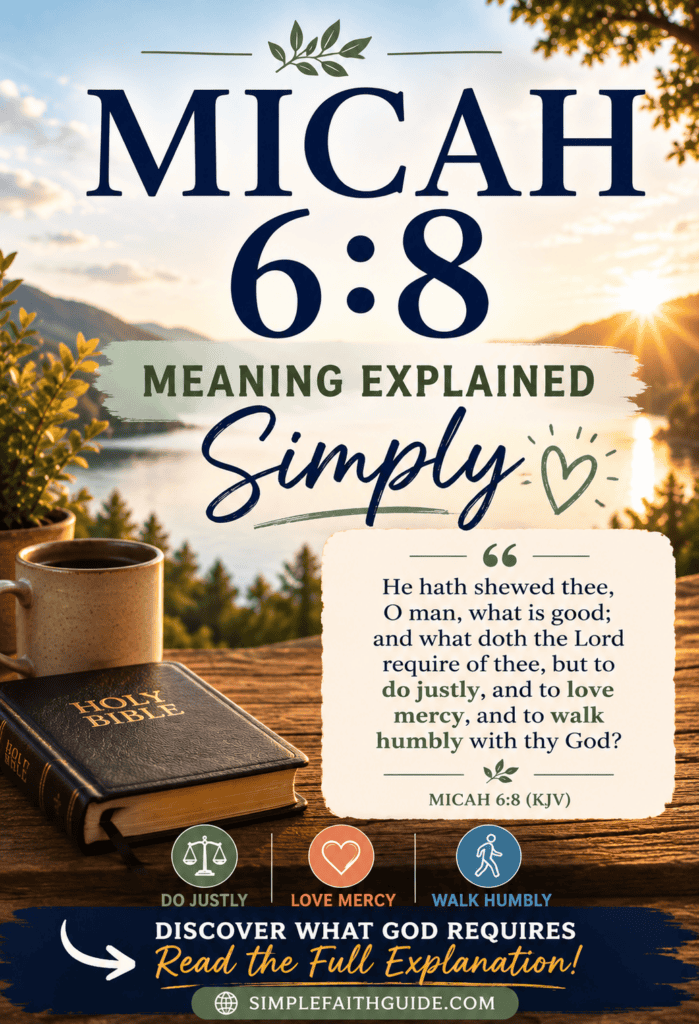 Micah 6:8 meaning image for Pinterest
