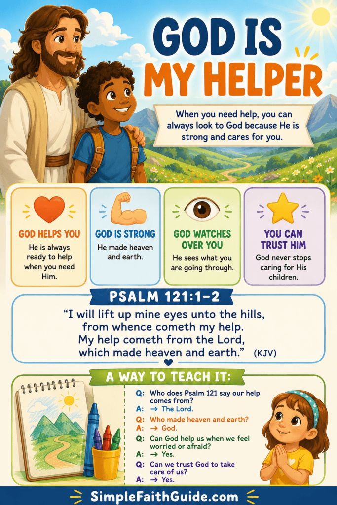 Psalm 121:1-2 meaning for kids image for Pinterest