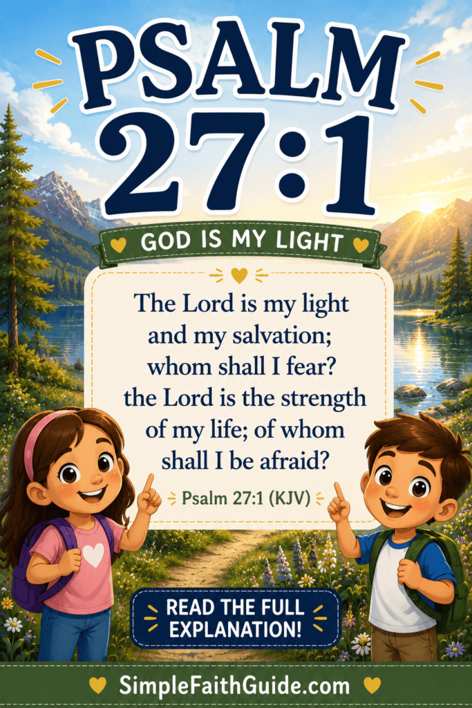 Psalm 27:1 meaning for kids image for Pinterest