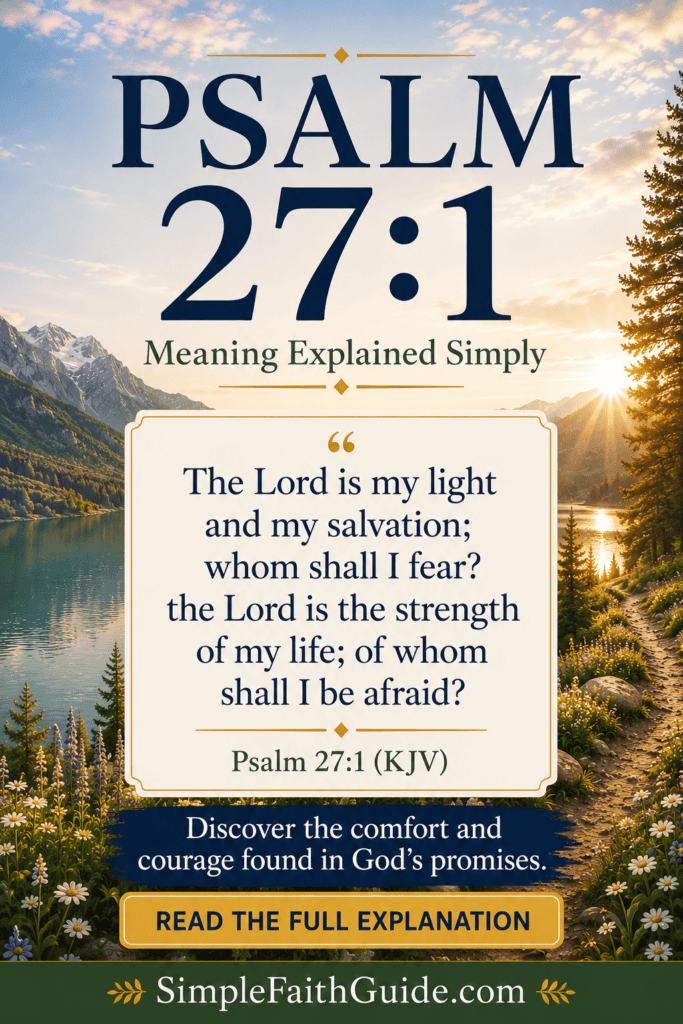 Psalm 27:1 meaning image for Pinterest