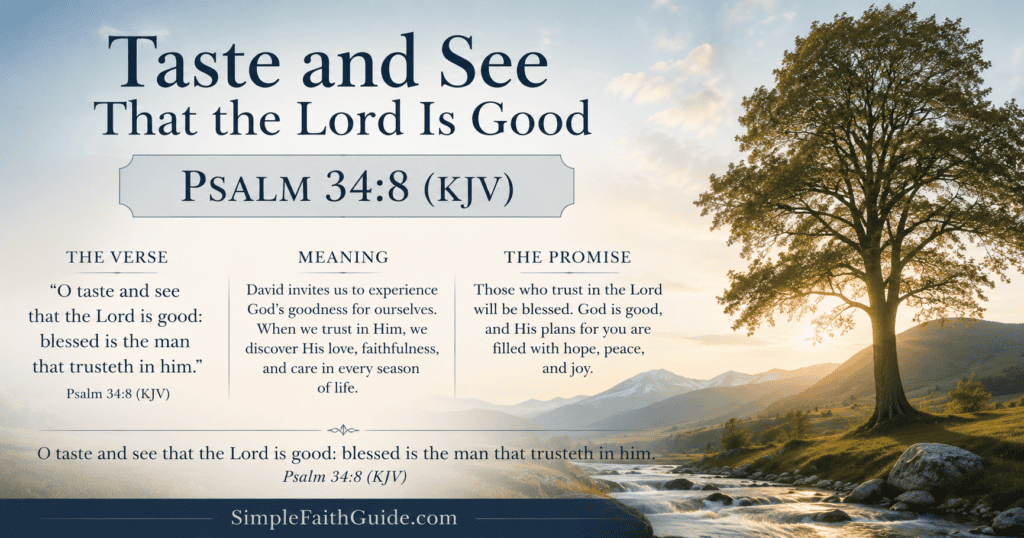 Psalm 34:8 meaning image for post image.