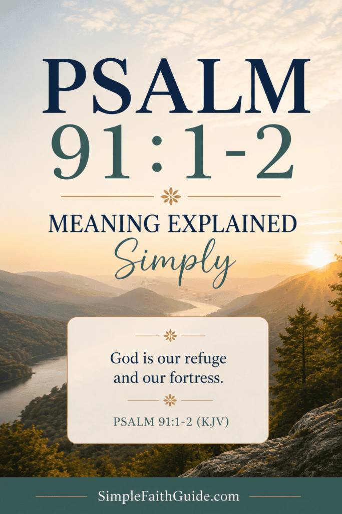 Psalm 91:1-2 meaning image for Pinterest