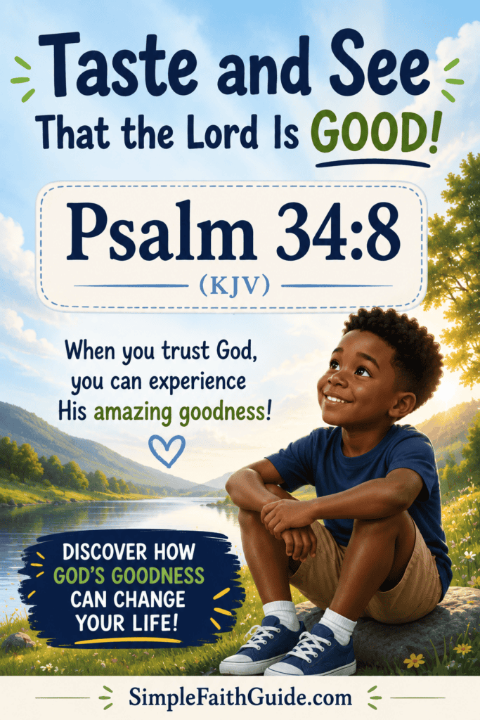 Psalm 34:8 meaning for kids image for Pinterest