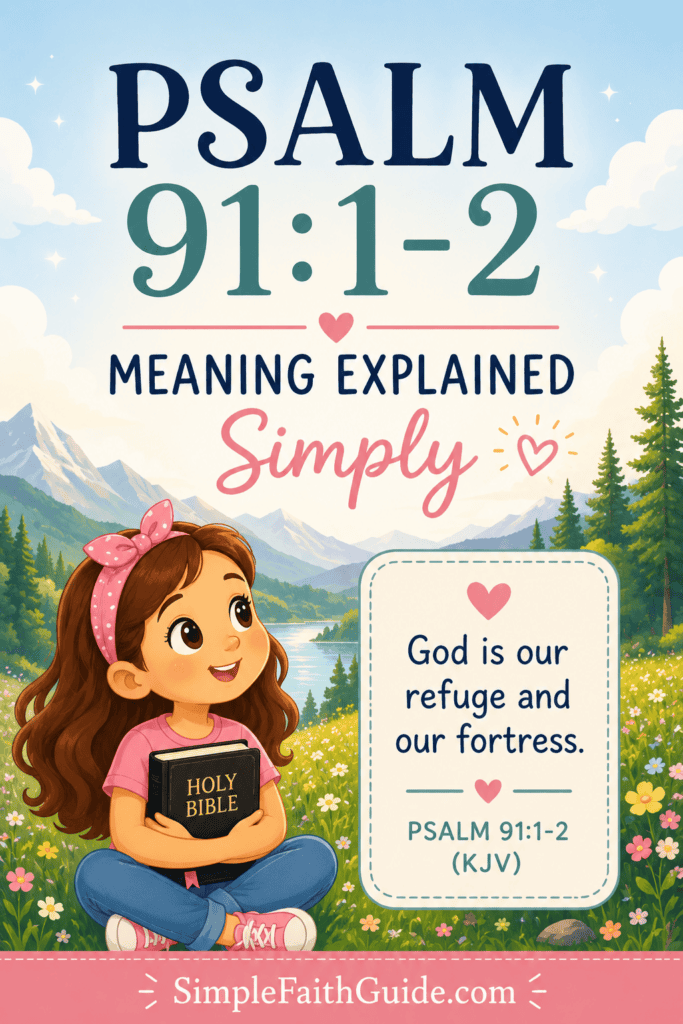 Psalm 91:1-2 meaning for kids image for Pinterest