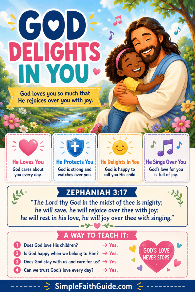 Zephaniah 3:17 meaning for kids image for Pinterest