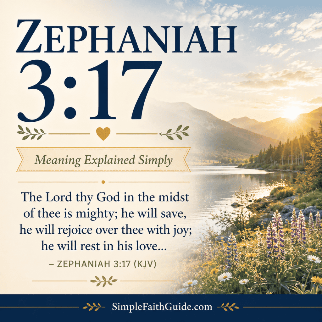 Zephaniah 3:17 meaning image for feature image.