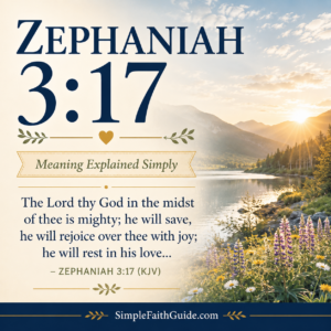 Zephaniah 3:17 meaning image for feature image.